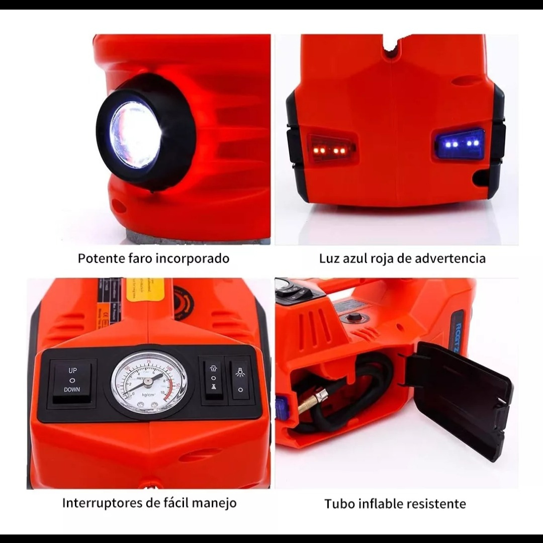 Gato Hidráulico Eléctrico 5 TON - Elevación Rápida y Bomba de Aire 150 PSI
