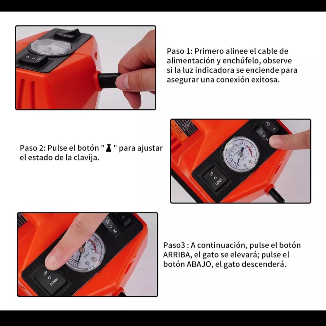 Gato Hidráulico Eléctrico 5 TON - Elevación Rápida y Bomba de Aire 150 PSI