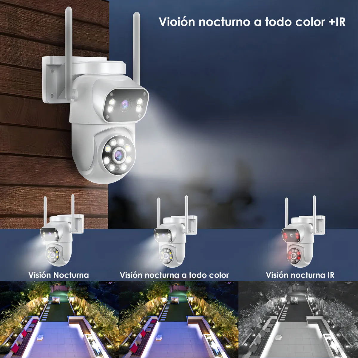 Cámara de Vigilancia Exterior Mara MVPsmart DQ8 8MP 360° PTZ WiFi Full HD