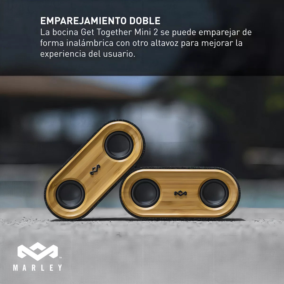 Bocina Bluetooth House of Marley JA021SB Portátil A Prueba de Agua con Sonido Potente