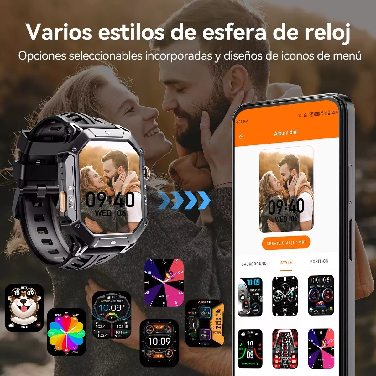 Reloj Smartwatch Inteligente Cubot X1 con Pantalla AMOLED, Larga Duración y Resistencia al Agua