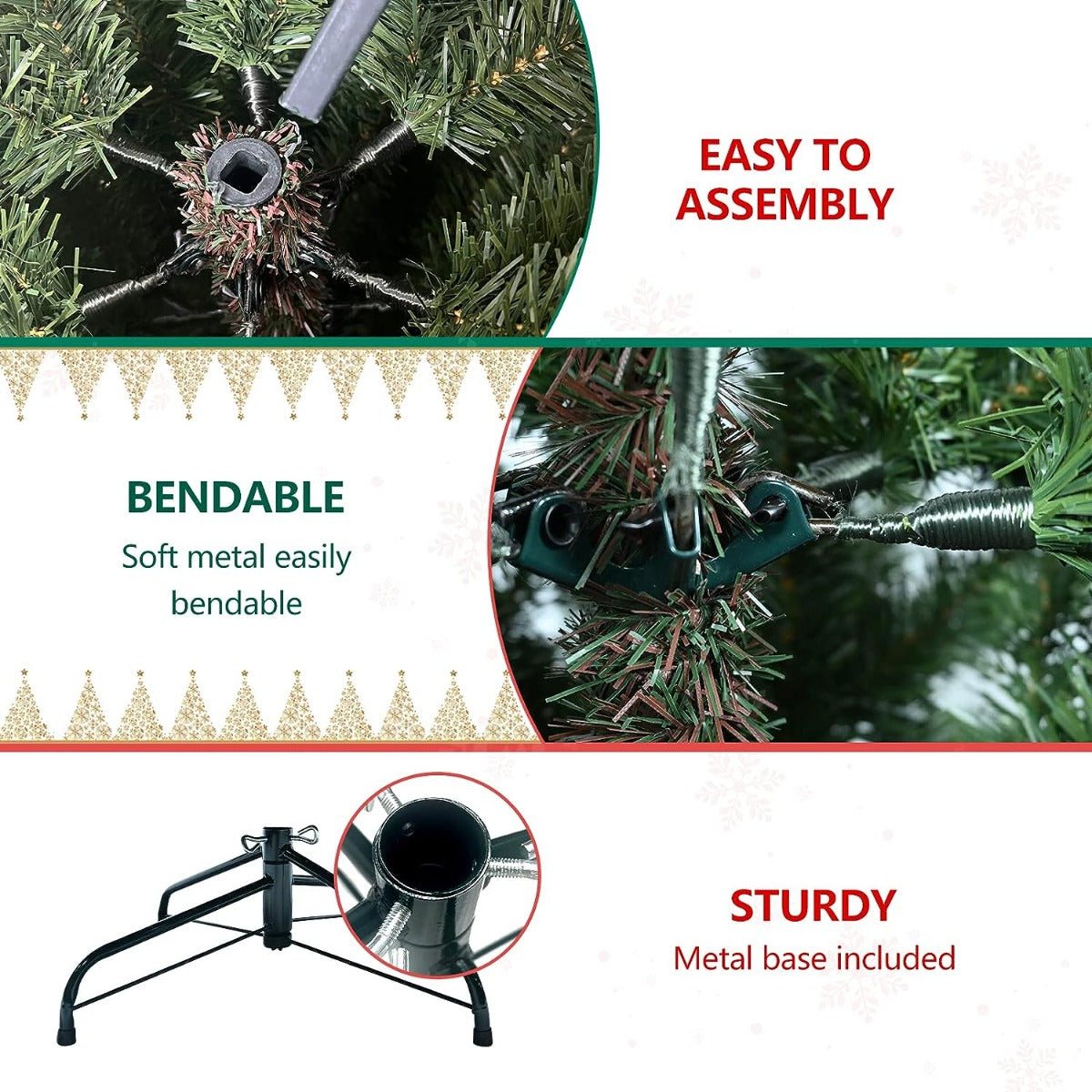 Árbol De Navidad Artificial Para Navidad 150 cm 450 Ramas