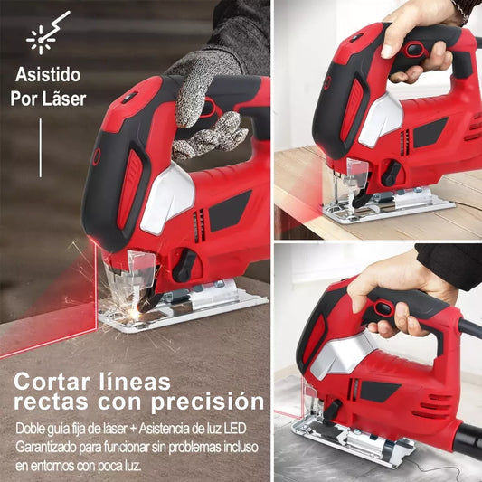 Sierra Caladora Profesional 850w Con 6 Velocidades Y Láser - Metacompras