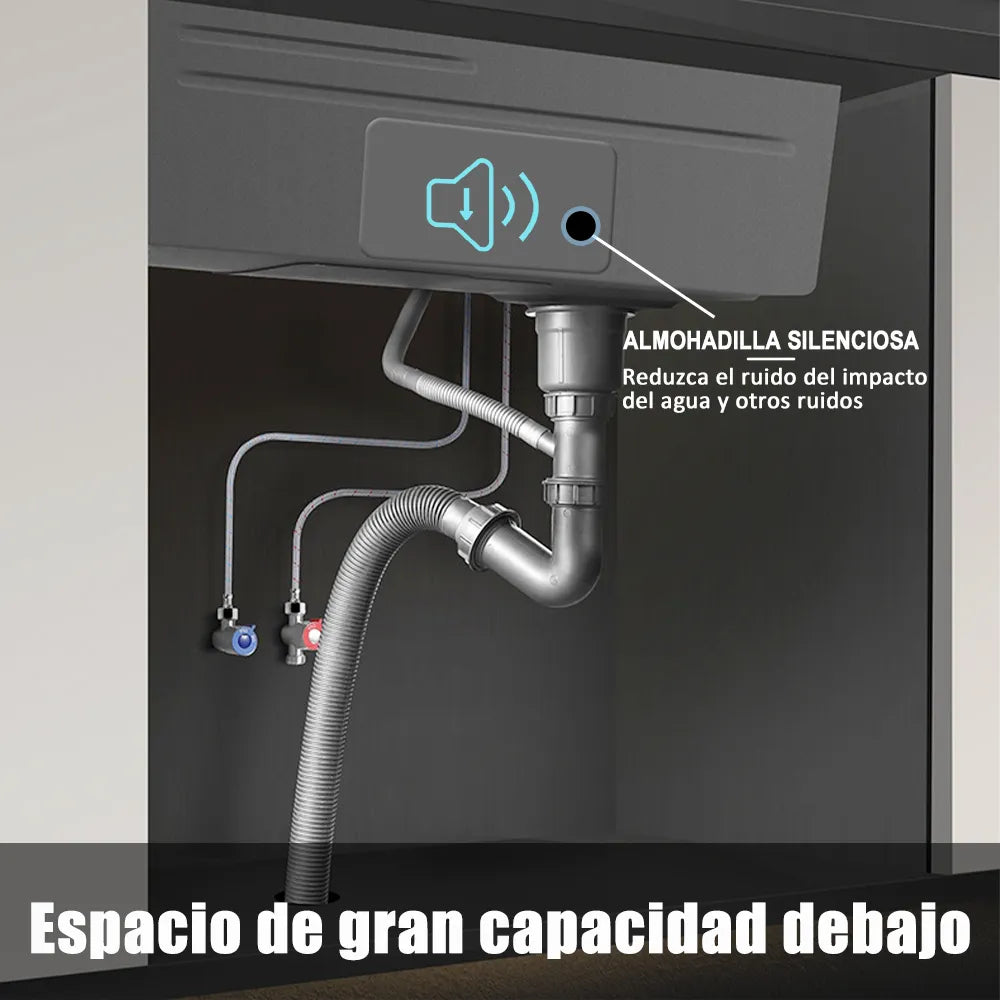 Fregadero de Acero Inoxidable Bokoptyr 80x45cm Elegante y Duradero