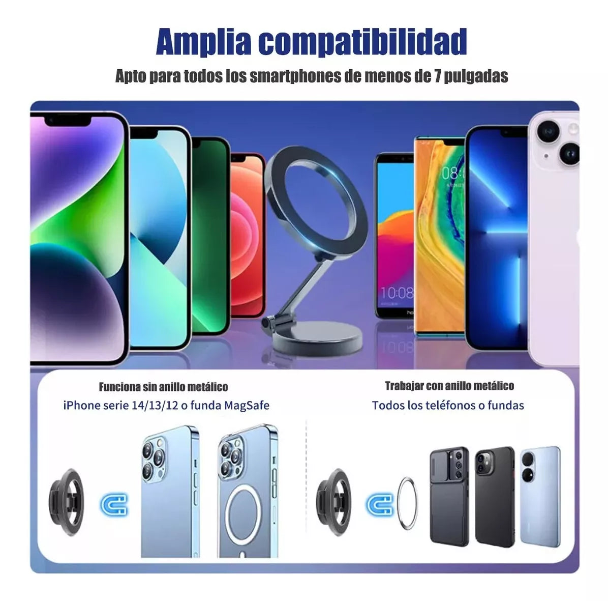 Soporte Magnético Giratorio 360 para Celular en Auto - Fijación Ultraestable