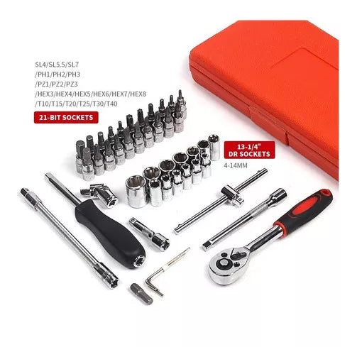 Autocle Juego De Herramientas Mecanica Dados Acerokit46 Pzas - Metacompras