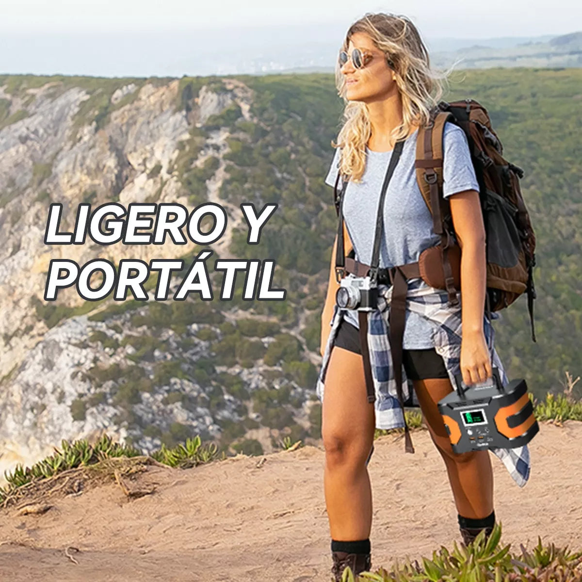 Generador Solar Eléctrico Portátil 150W - Energía Segura para Equipos en Cualquier Lugar