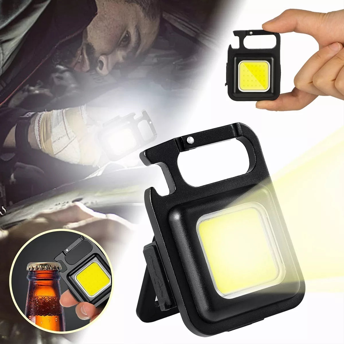 Mini Linterna De Trabajo Cob Portátil Y Multifuncional - Metacompras