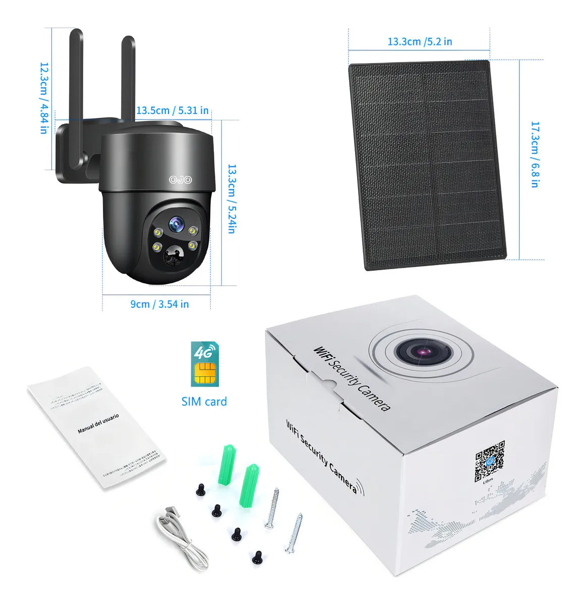 Cámara de Seguridad Exterior Solar 5MP con SIM 4G - Alta Definición y Conectividad