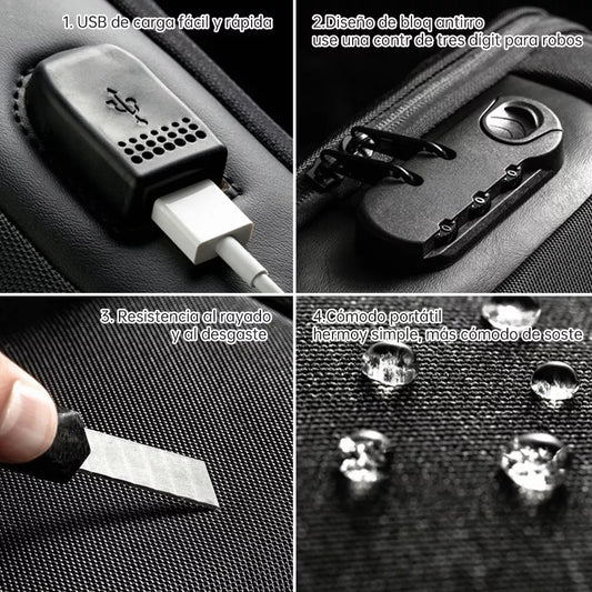 Bolso Bandoler De Pech Para Hom Con Puert De Carga Usb - Metacompras