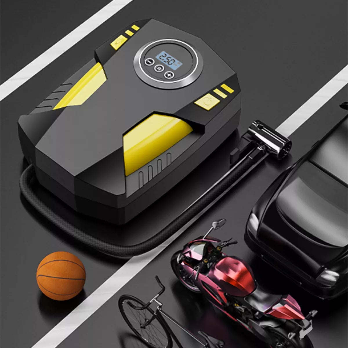 Bomba Infladora Digital Portátil Eléctrica 12v - Metacompras