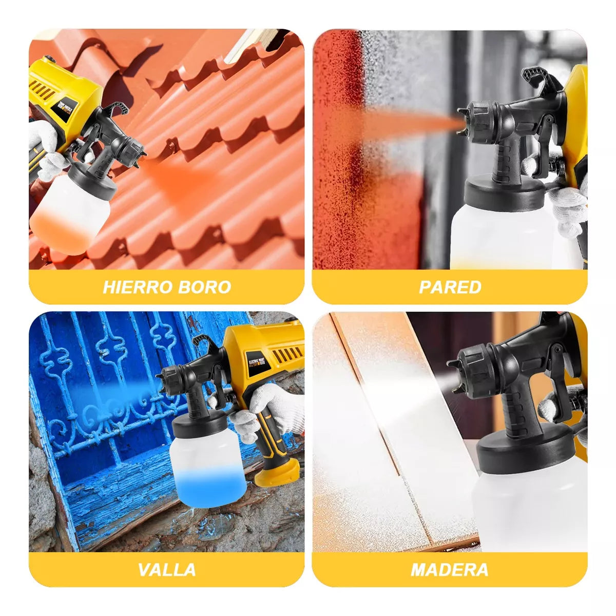 Pistolas De Pintura Eléctrica Portatil Profesional 500w - Metacompras