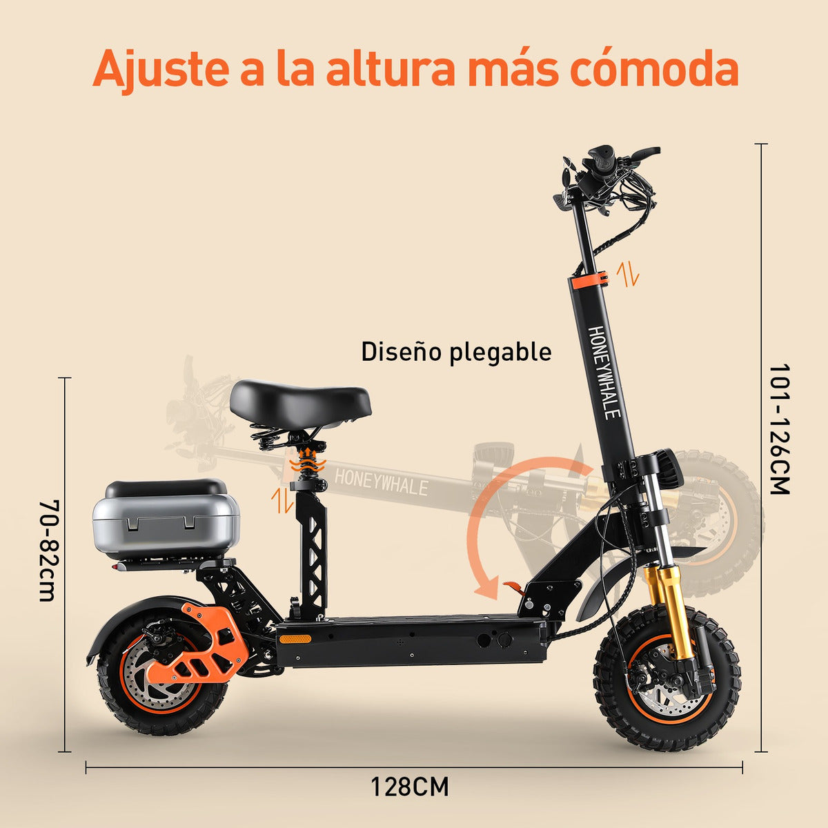 Scooter Eléctrico H3 1000W para Adultos - Alta Velocidad y Comodidad