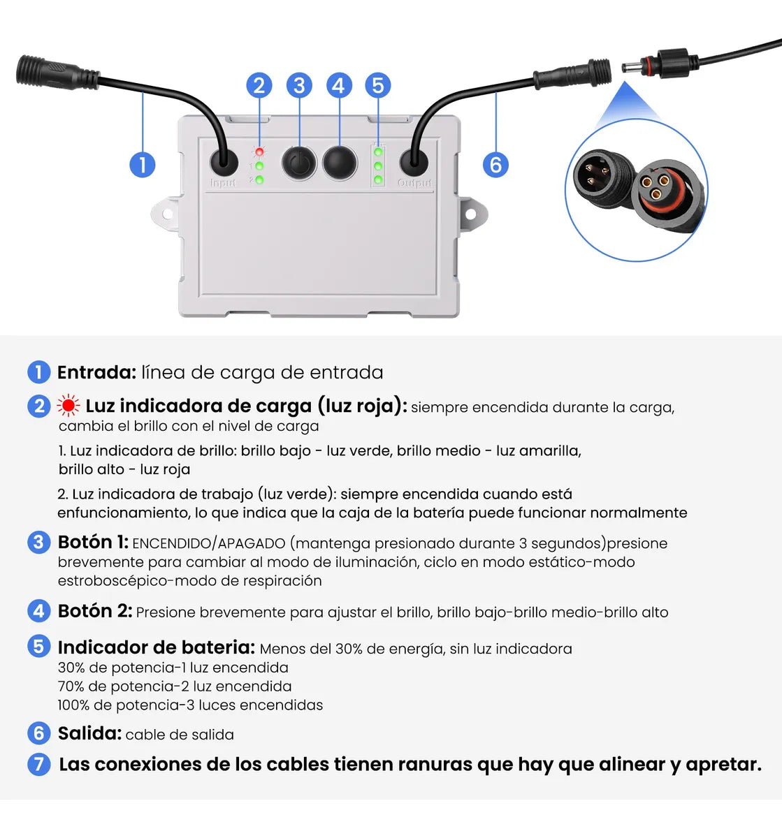 Lamparas Solares 6 En 1 para Jardin Exteriores con Control Remoto