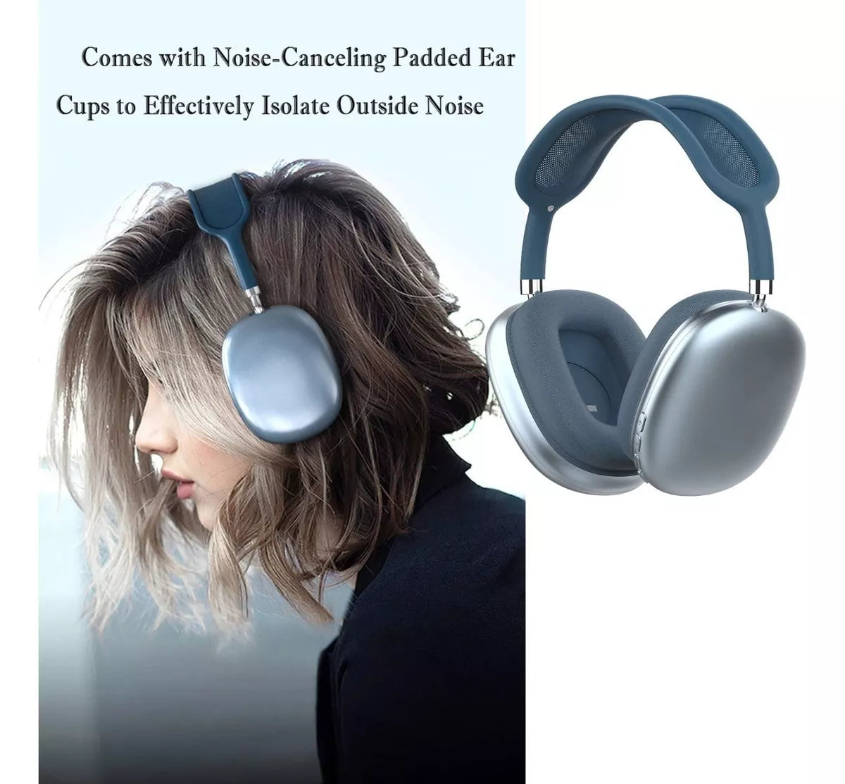 Audífonos Inalámbrico Diadema Con Microfono Bluetooth 400mah - Metacompras