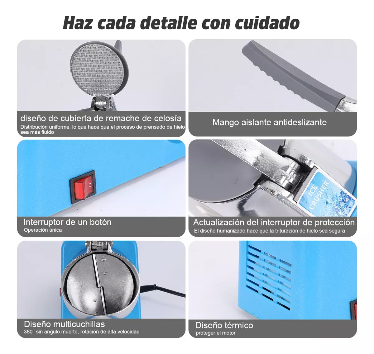 Máquina Trituradora de Hielo Profesional – Raspados Fáciles al Instante