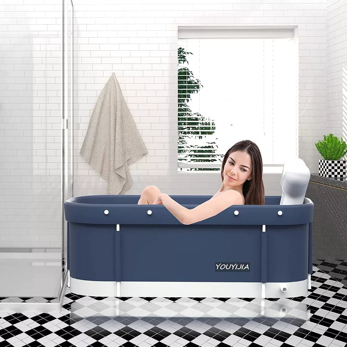 Tina Plegable Bañera Spa Adulto Niños,portátil Baño Caliente - Metacompras