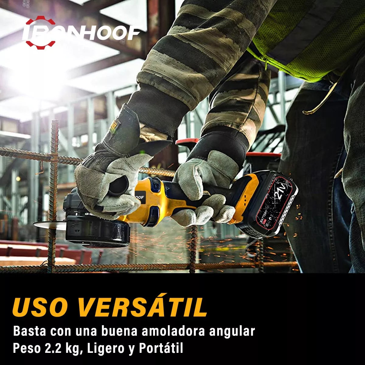 Esmeril Angular Inalámbrica Amoladora Sin Escobillas 125 Mm - Metacompras