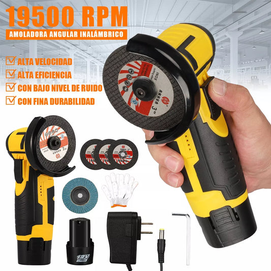 Mini Esmeril Angular Inalámbrica Pulidora 12v 75mm Batería - Metacompras