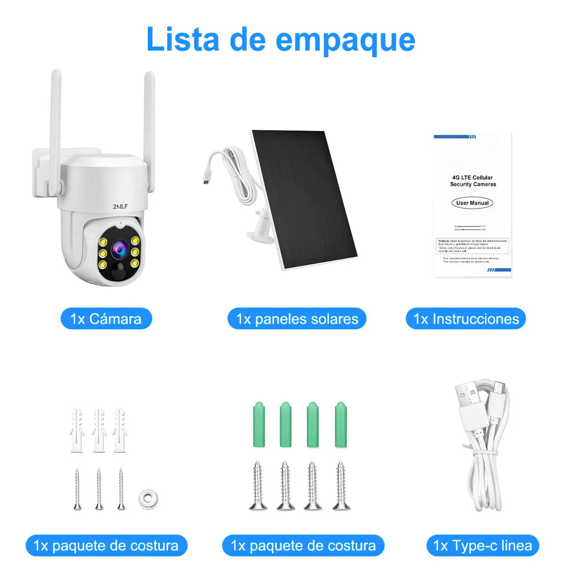 Cámara de Seguridad Wireless G2007 para Exteriores con SIM 4G
