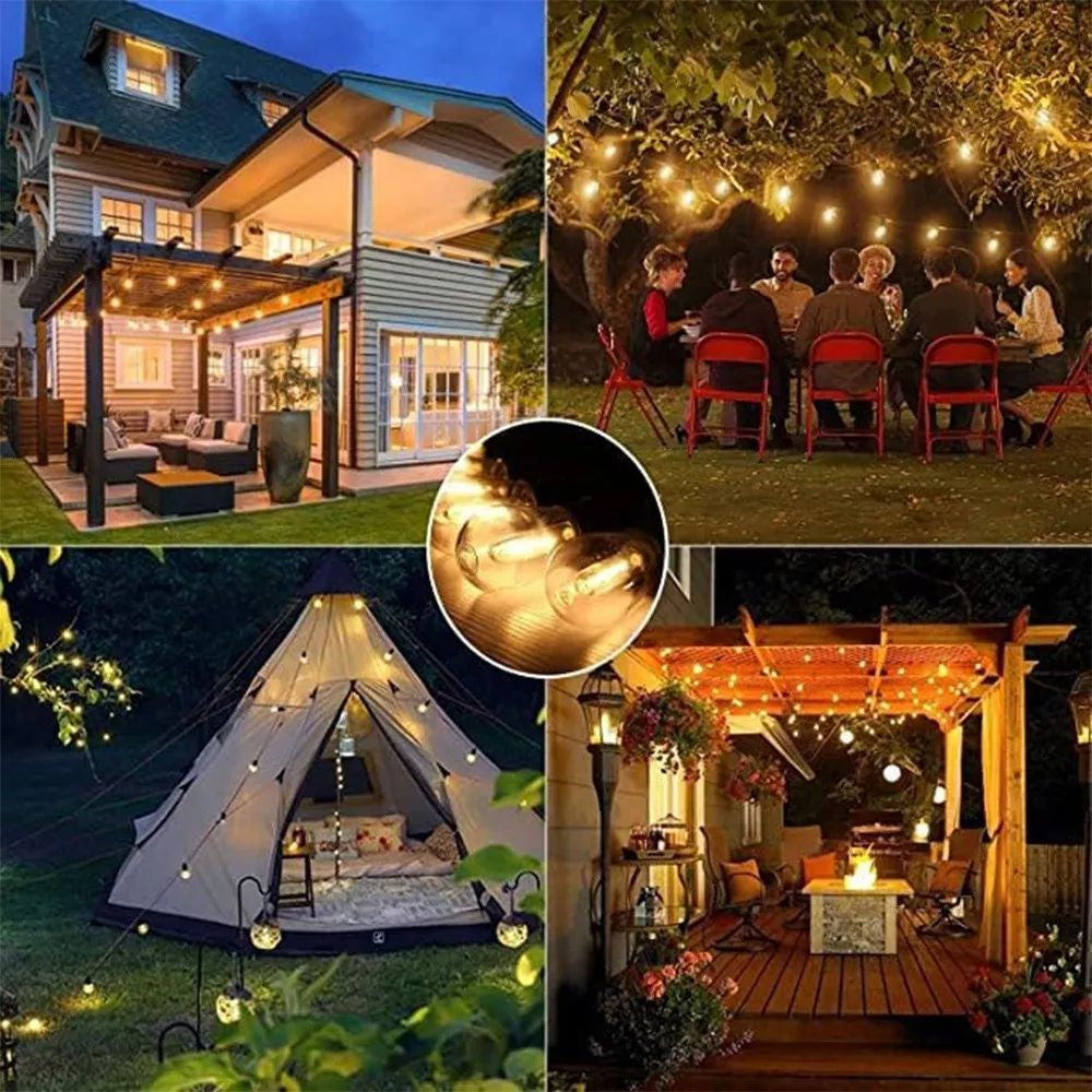 Guirnalda LED 10 mts Cálida Impermeable – Decoración Segura Exterior