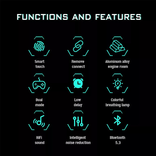 Audífonos Intraurales Occiam H9 Inalámbricos Gamer Con Bt5.3 - Metacompras