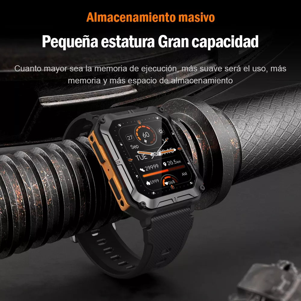 Reloj Inteligente Skmei 1.83 Militar Deportivo Impermeable - Metacompras