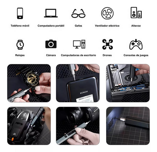 Kit de Desarmadores Eléctrico de Precisión 82 en 1 - Potente, Portátil y Magnético