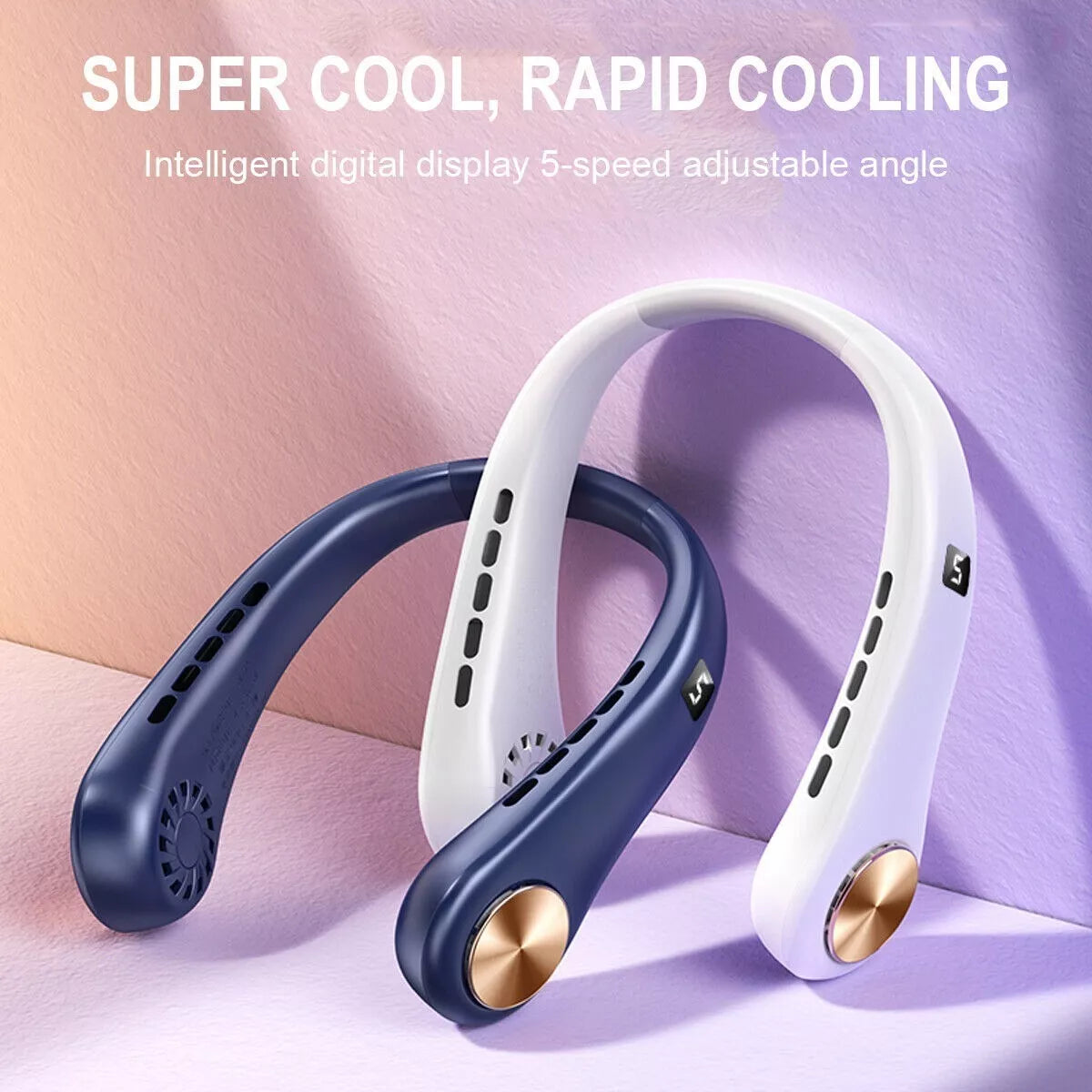 Ventilador Cuello Portátil Silencioso Usb Recargable Nuevo - Metacompras