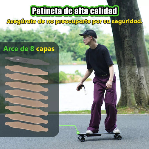 Patineta Eléctrica V6 300W con Control Remoto - Velocidad 12 mph, Alcance 10 millas
