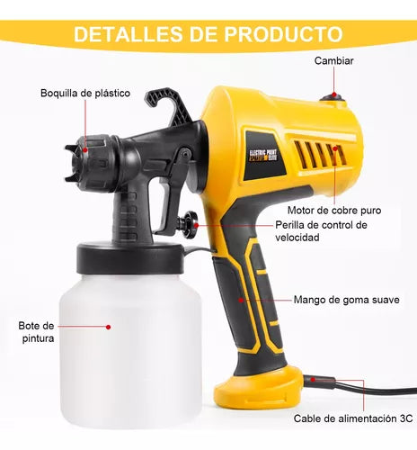 Pistolas De Pintura Eléctrica Portatil Profesional 500w