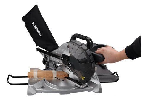 Sierra de Inglete Telescópica DENBEL 1200W 8 1/4" Precisión en Cortes 45° y 90°