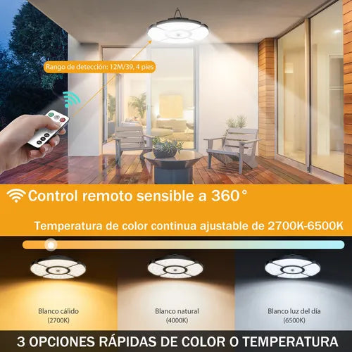Lámparas Solares para Exterior con Carga USB y Sensor de Movimiento 152 LED