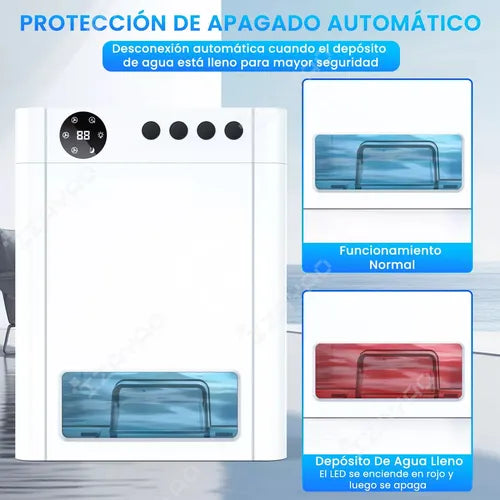 Deshumidificador Silencioso Inteligente 4500 ml para 100 m² - Eficiencia Alta