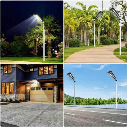 Lámpara Solar 520led 700w Exterior Suburbana Alumbrado - Metacompras