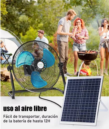 Ventilador De Carga Solar Con Carga De Teléfono Móvil Usb - Metacompras