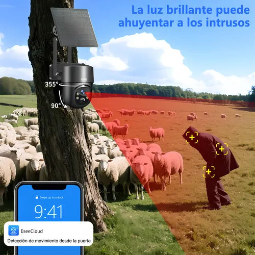Cámara de Seguridad Exterior Solar 5MP con SIM 4G - Alta Definición y Conectividad