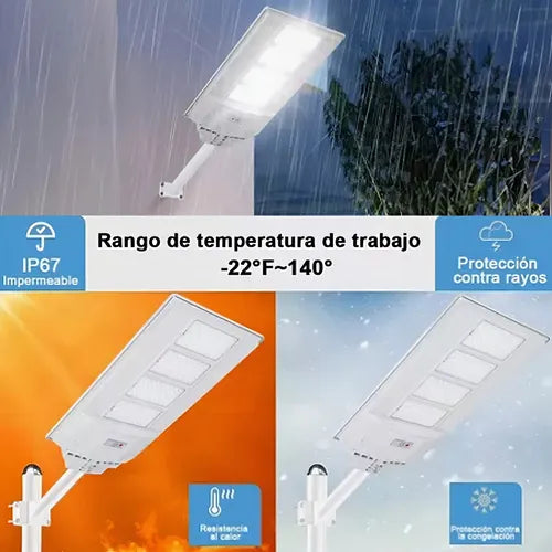 Lámpara Solar LED para Exteriores 6000W - Ilumina Tu Jardín Eficientemente