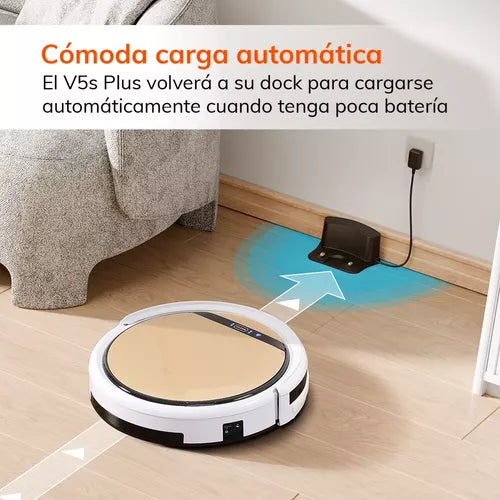 Aspiradora Trapeadora Robot ILIFE V5s Plus Dorada - Control Remoto y por Voz, Eficaz en Todos los Pisos