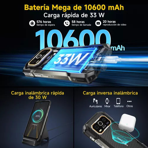 Celular Ulefone Armor 27T con Cámara Térmica FLIR y Carga Inalámbrica 30W