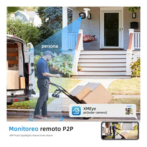 Kit Cámara de seguridad QG-77-K500G con resolución de 4ch 2MP visión nocturna incluida Color blanca Exterior Videovigilancia - Metacompras
