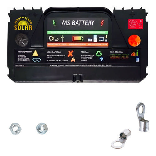 Batería Solar 120Ah 12V de Ciclo Profundo - Rendimiento Eficiente y Duradero - Metacompras