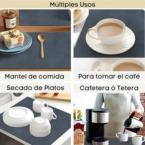 Tapetes Escurridores Absorbentes de Trastes con Secado Rápido - Pack de 2