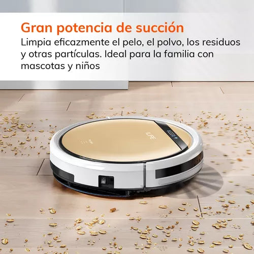 Aspiradora Trapeadora Robot ILIFE V5s Plus Dorada - Control Remoto y por Voz, Eficaz en Todos los Pisos