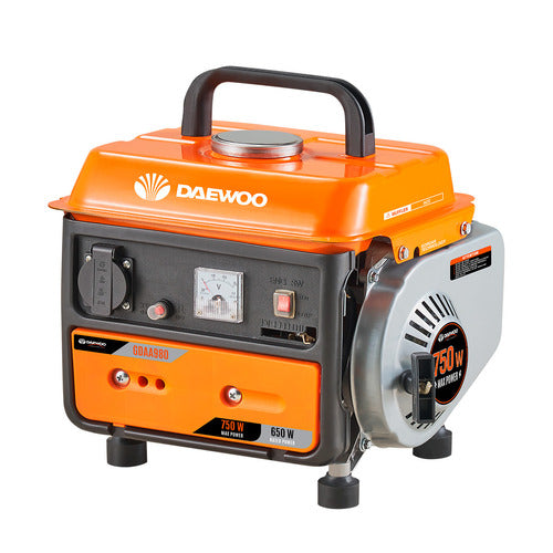 Generador Eléctrico Portátil Daewoo GDAA980 750W Silencioso y Ligero