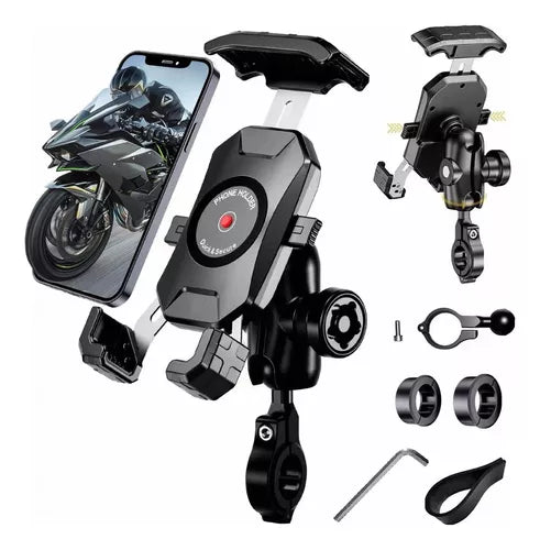 Base Soporte Antirrobo Porta Celular Para Moto Bicicleta360º