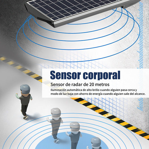 Lámpara Solar LED Multifuncional 1200W con Sensor de Movimiento y Control Remoto