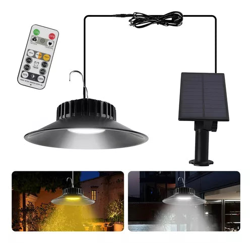 Lámpara Led Solar De Exteriores Sensor Luz Tricolor