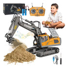 Excavadora RC 1:20 de Aleación con 11 Funciones y Baterías Doblés Recargables