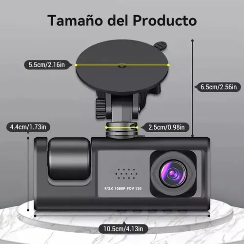Grabadora de Conducción 1080p con Pantalla de 3.15" y Ángulo de 170°